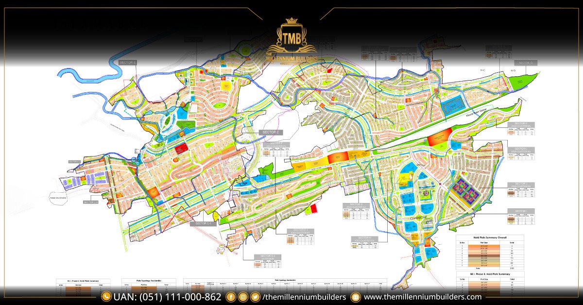 Bahria Enclave Islamabad Map (January 2024)